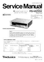 Technics - RSM-255-X - Service manual 
